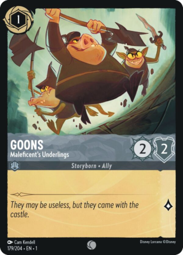 DISNEY LORCANA SINGLE CARDS: FIRST CHAPTER #145: Goons – Maleficent’s Underlings (Common Foil 179/204: NM)