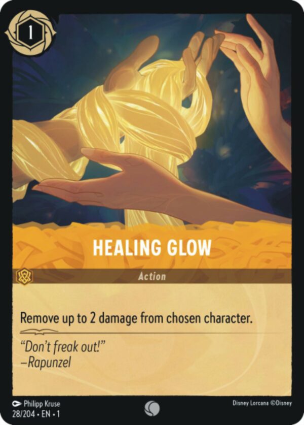 DISNEY LORCANA SINGLE CARDS: FIRST CHAPTER #164: Healing Glow (Common 28/204: NM)