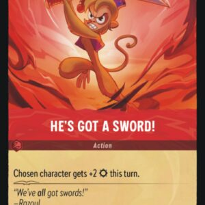 DISNEY LORCANA SINGLE CARDS: FIRST CHAPTER #170: He’s Got A Sword! (Common 132/204: NM)