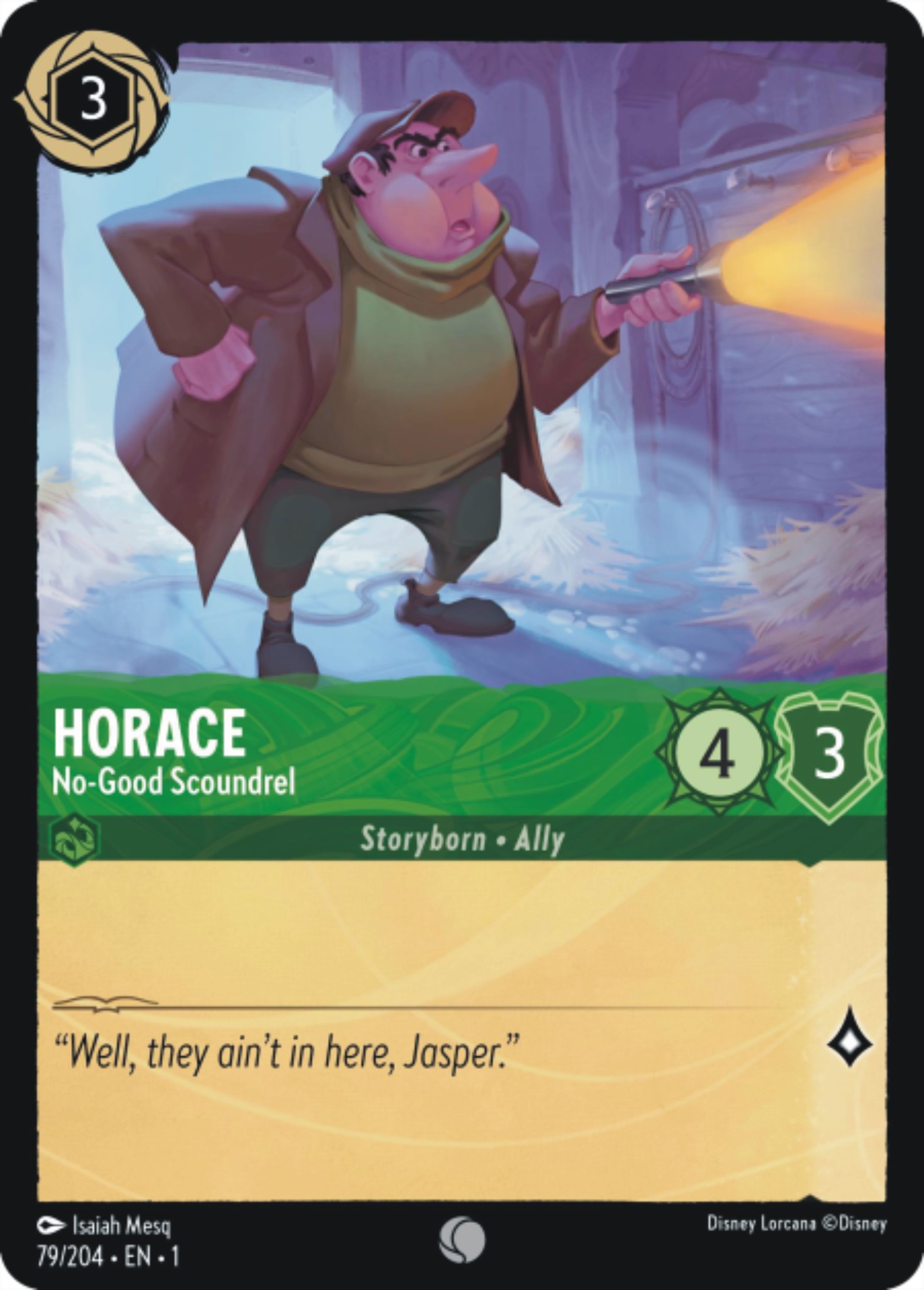 DISNEY LORCANA SINGLE CARDS: FIRST CHAPTER #173: Horace – No-Good Scoundrel (Common Foil 79/204: NM) DISNEY LORCANA SINGLE CARDS: FIRST CHAPTER #173: Horace – No-Good Scoundrel (Common Foil 79/204: NM)
