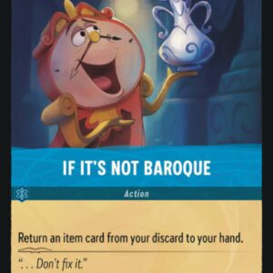 DISNEY LORCANA SINGLE CARDS: FIRST CHAPTER #177: If It’s Not Baroque (Rare Foil 162/204: NM)