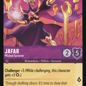 DISNEY LORCANA SINGLE CARDS: FIRST CHAPTER #180: Jafar – Wicked Sorcerer (Common 45/204: NM)