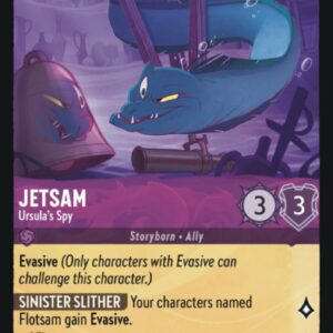 DISNEY LORCANA SINGLE CARDS: FIRST CHAPTER #188: Jetsam – Ursula’s Spy (Common 46/204: NM)