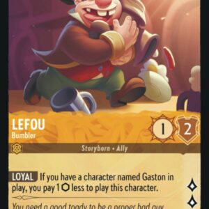 DISNEY LORCANA SINGLE CARDS: FIRST CHAPTER #207: Lefou – Bumbler (Uncommon Foil 8/204: NM)