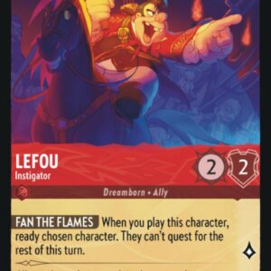 DISNEY LORCANA SINGLE CARDS: FIRST CHAPTER #208: Lefou – Instigator (Rare 112/204: NM)