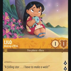 DISNEY LORCANA SINGLE CARDS: FIRST CHAPTER #215: Lilo – Making a Wish (Rare Foil 9/204: NM)