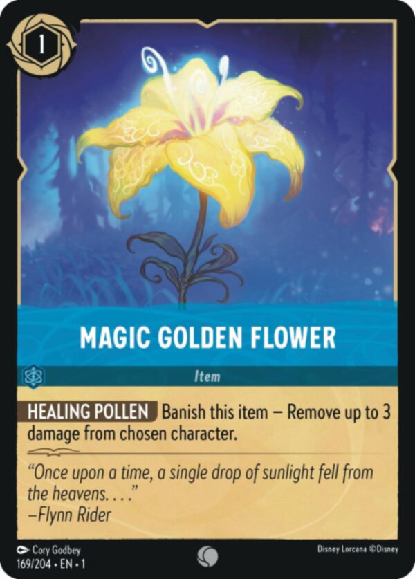 DISNEY LORCANA SINGLE CARDS: FIRST CHAPTER #220: Magic Golden Flower (Common 169/204: NM)