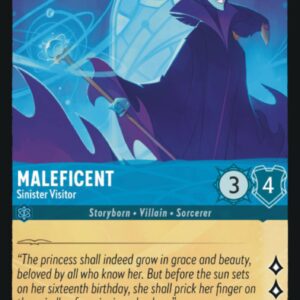 DISNEY LORCANA SINGLE CARDS: FIRST CHAPTER #229: Maleficent – Sinister Visitor (Common Foil 150/204: NM) DISNEY LORCANA SINGLE CARDS: FIRST CHAPTER #229: Maleficent – Sinister Visitor (Common Foil 150/204: NM)