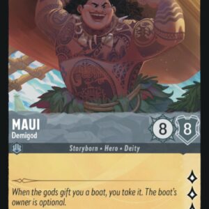 DISNEY LORCANA SINGLE CARDS: FIRST CHAPTER #236: Maui – Demigod (Rare 185/204: NM)