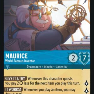 DISNEY LORCANA SINGLE CARDS: FIRST CHAPTER #242: Maurice – World-Famous Inventor (Rare Foil 152/204: NM) DISNEY LORCANA SINGLE CARDS: FIRST CHAPTER #242: Maurice – World-Famous Inventor (Rare Foil 152/204: NM)