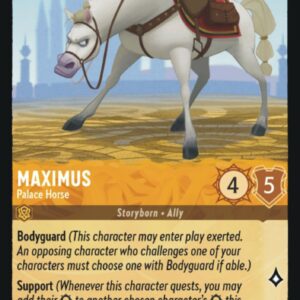 DISNEY LORCANA SINGLE CARDS: FIRST CHAPTER #243: Maximus – Palace Horse (Super Rare 10/204: NM)