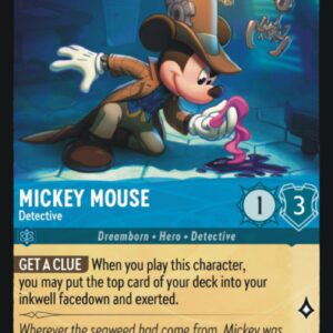 DISNEY LORCANA SINGLE CARDS: FIRST CHAPTER #261: Mickey Mouse – Detective (Common 154/204: NM)