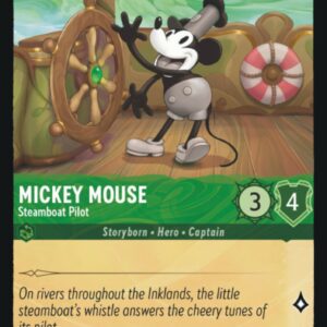 DISNEY LORCANA SINGLE CARDS: FIRST CHAPTER #265: Mickey Mouse – Steamboat Pilot (Common 89/204: NM)