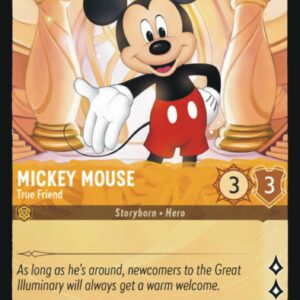 DISNEY LORCANA SINGLE CARDS: FIRST CHAPTER #267: Mickey Mouse – True Friend (Uncommon 12/204: NM) DISNEY LORCANA SINGLE CARDS: FIRST CHAPTER #267: Mickey Mouse – True Friend (Uncommon 12/204: NM)
