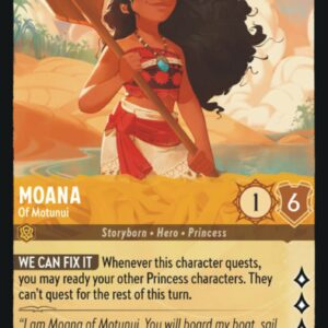 DISNEY LORCANA SINGLE CARDS: FIRST CHAPTER #278: Moana – Of Motunui (Rare 14/204: NM)