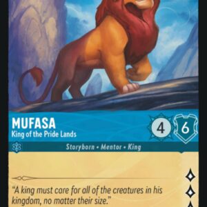 DISNEY LORCANA SINGLE CARDS: FIRST CHAPTER #287: Mufasa – King of the Pride Lands (Common Foil 155/204: NM)