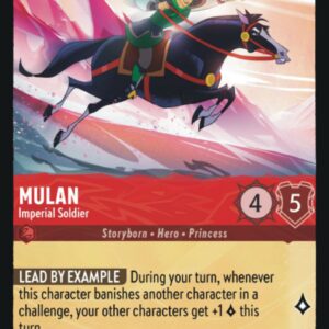 DISNEY LORCANA SINGLE CARDS: FIRST CHAPTER #288: Mulan – Imperial Soldier (Super Rare 118/204: NM) DISNEY LORCANA SINGLE CARDS: FIRST CHAPTER #288: Mulan – Imperial Soldier (Super Rare 118/204: NM)