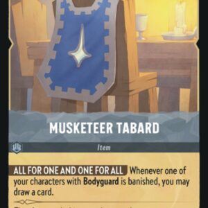 DISNEY LORCANA SINGLE CARDS: FIRST CHAPTER #291: Musketeer Tabard (Rare 203/204: NM)