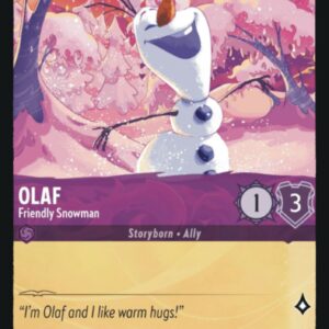 DISNEY LORCANA SINGLE CARDS: FIRST CHAPTER #294: Olaf – Friendly Snowman (Uncommon Foil 52/204: NM)