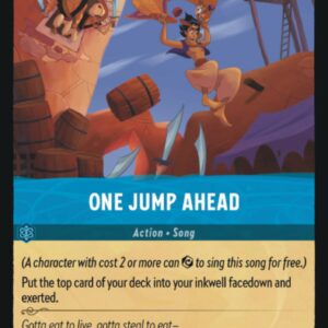 DISNEY LORCANA SINGLE CARDS: FIRST CHAPTER #295: One Jump Ahead (Uncommon 164/204: NM)