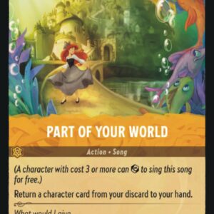 DISNEY LORCANA SINGLE CARDS: FIRST CHAPTER #298: Part of Your World (Rare Foil 30/204: NM)