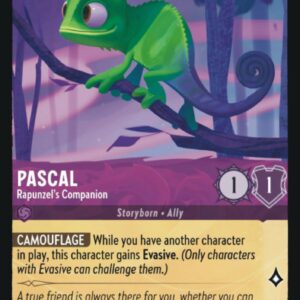 DISNEY LORCANA SINGLE CARDS: FIRST CHAPTER #299: Pascal – Rapunzel’s Companion (Uncommon 53/204: NM)