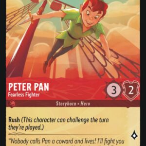 DISNEY LORCANA SINGLE CARDS: FIRST CHAPTER #301: Peter Pan – Fearless Fighter (Common 119/204: NM)