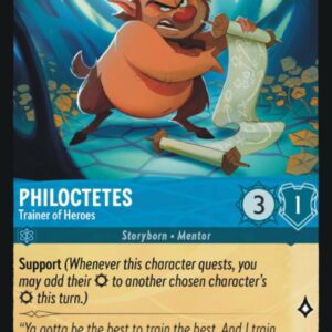 DISNEY LORCANA SINGLE CARDS: FIRST CHAPTER #306: Philoctetes – Trainer of Heroes (Common Foil 156/204: NM)