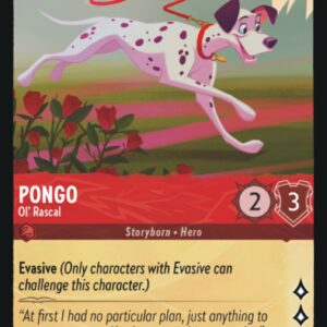 DISNEY LORCANA SINGLE CARDS: FIRST CHAPTER #312: Pongo – Ol’ Rascal (Common Foil 120/204: NM)