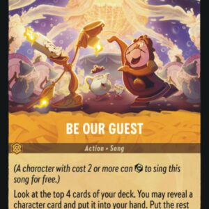 DISNEY LORCANA SINGLE CARDS: FIRST CHAPTER #32: Be Our Guest (Uncommon Foil 25/204: NM)