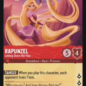 DISNEY LORCANA SINGLE CARDS: FIRST CHAPTER #325: Rapunzel – Letting Down Her Hair (Uncommon 121/204: NM)