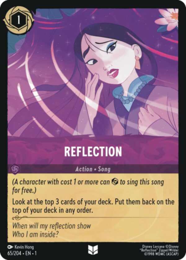 DISNEY LORCANA SINGLE CARDS: FIRST CHAPTER #327: Reflection (Uncommon 65/204: NM)