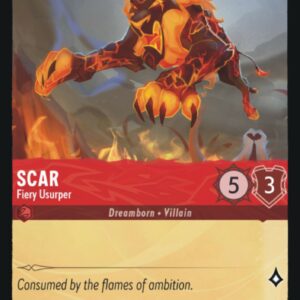 DISNEY LORCANA SINGLE CARDS: FIRST CHAPTER #331: Scar – Fiery Usurper (Common 122/204: NM)