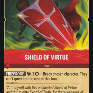 DISNEY LORCANA SINGLE CARDS: FIRST CHAPTER #344: Shield of Virtue (Uncommon Foil 135/204: NM)