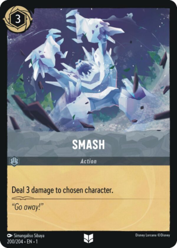DISNEY LORCANA SINGLE CARDS: FIRST CHAPTER #355: Smash (Uncommon Foil 200/204: NM)