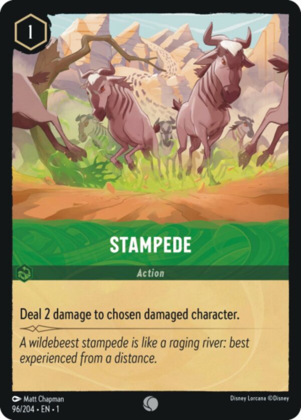 DISNEY LORCANA SINGLE CARDS: FIRST CHAPTER #356: Stampede (Common 96/204: NM)