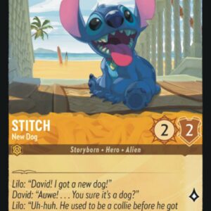 DISNEY LORCANA SINGLE CARDS: FIRST CHAPTER #367: Stitch – New Dog (Common 22/204: NM)