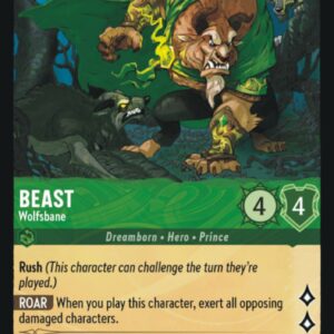 DISNEY LORCANA SINGLE CARDS: FIRST CHAPTER #37: Beast – Wolfsbane (Legendary 70/204: NM)