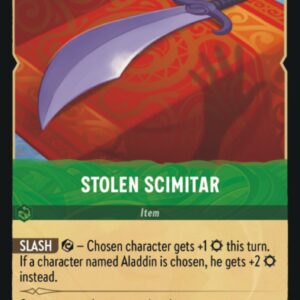 DISNEY LORCANA SINGLE CARDS: FIRST CHAPTER #372: Stolen Scimitar (Common Foil 102/204: NM)
