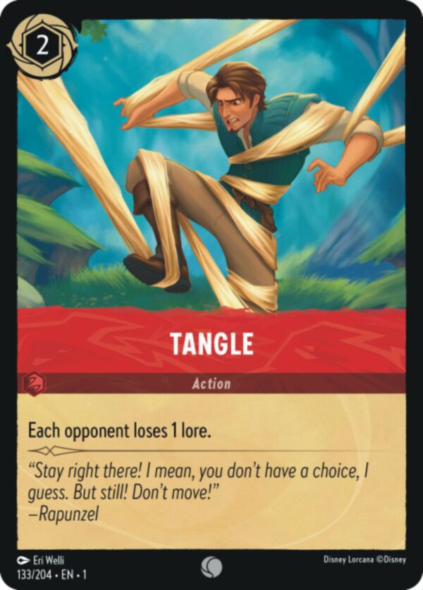 DISNEY LORCANA SINGLE CARDS: FIRST CHAPTER #384: Tangle (Common Foil 133/204: NM)