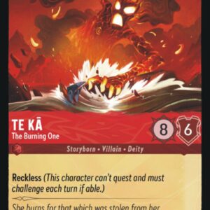 DISNEY LORCANA SINGLE CARDS: FIRST CHAPTER #387: Te Ka – The Burning One (Super Rare 126/204: NM)