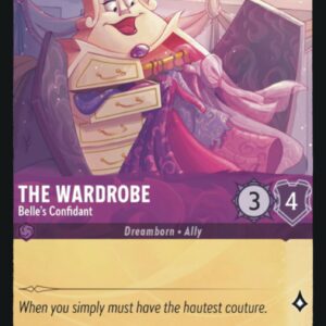 DISNEY LORCANA SINGLE CARDS: FIRST CHAPTER #393: The Wardrobe – Belle’s Confidant (Common 57/204: NM)