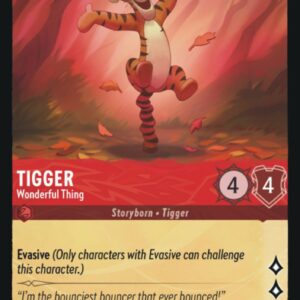 DISNEY LORCANA SINGLE CARDS: FIRST CHAPTER #396: Tigger – Wonderful Thing (Uncommon Foil 127/204: NM)