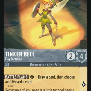 DISNEY LORCANA SINGLE CARDS: FIRST CHAPTER #406: Tinker Bell – Tiny Tactician (Common 194/204: NM) DISNEY LORCANA SINGLE CARDS: FIRST CHAPTER #406: Tinker Bell – Tiny Tactician (Common 194/204: NM)
