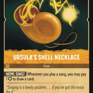 DISNEY LORCANA SINGLE CARDS: FIRST CHAPTER #414: Ursula’s Shell Necklace (Rare 34/204: NM) DISNEY LORCANA SINGLE CARDS: FIRST CHAPTER #414: Ursula’s Shell Necklace (Rare 34/204: NM)
