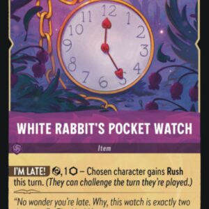 DISNEY LORCANA SINGLE CARDS: FIRST CHAPTER #419: White Rabbit’s Pocket Watch (Rare Foil 68/204: NM)