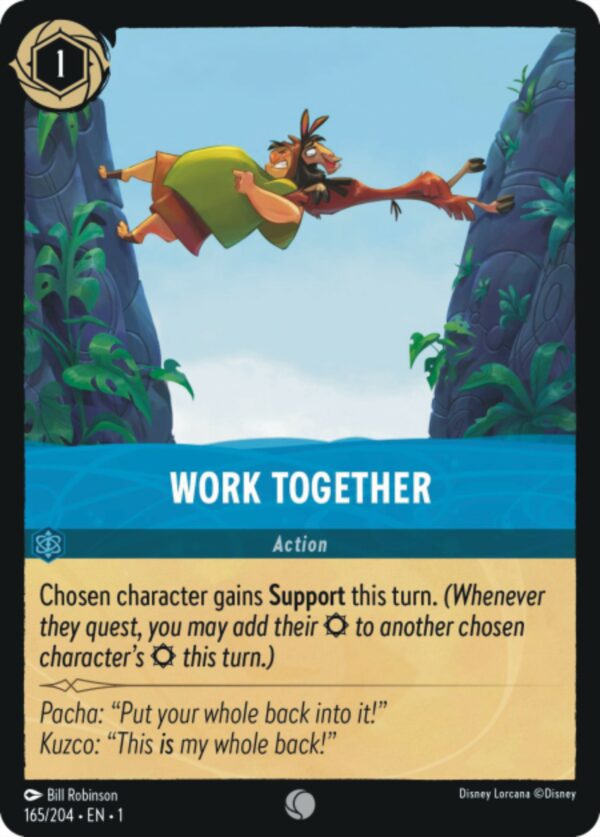DISNEY LORCANA SINGLE CARDS: FIRST CHAPTER #420: Work Together (Common 165/204: NM)