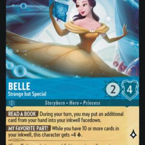 DISNEY LORCANA SINGLE CARDS: FIRST CHAPTER #46: Belle – Strange but Special (Legendary Foil 142/204: NM)