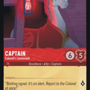 DISNEY LORCANA SINGLE CARDS: FIRST CHAPTER #50: Captain – Colonel’s Lieutenant (Uncommon 106/204: NM)