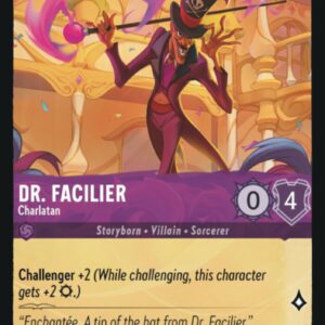 DISNEY LORCANA SINGLE CARDS: FIRST CHAPTER #90: Dr. Facilier – Charlatan (Common 38/204: NM)